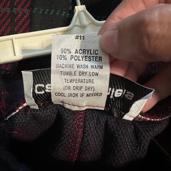 VTG Cathy Daniels Skirt Set Womens Medium Plaid Blazer Red Black Tartan Y2K - Picture 11 of 11